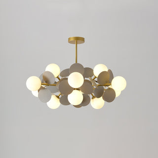 Lustra Lustre Arbre Blanc Cassé à Huit Abat-jours Ouverts