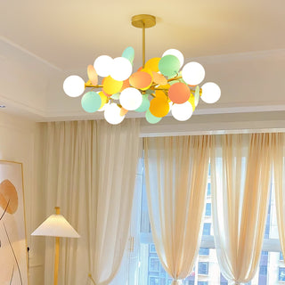Lustra Lustre Arbre Blanc Cassé à Huit Abat-jours Ouverts