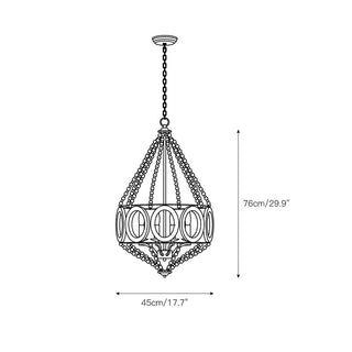 Zasorila Lustre Vintage en Bois et Métal