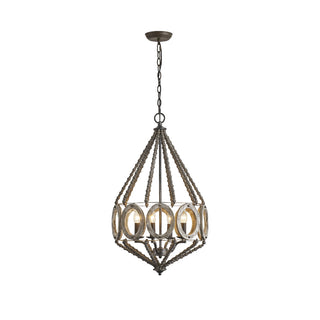 Zasorila Lustre Vintage en Bois et Métal
