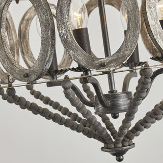 Zasorila Lustre Vintage en Bois et Métal