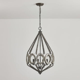 Zasorila Lustre Vintage en Bois et Métal