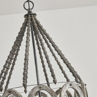 Zasorila Lustre Vintage en Bois et Métal