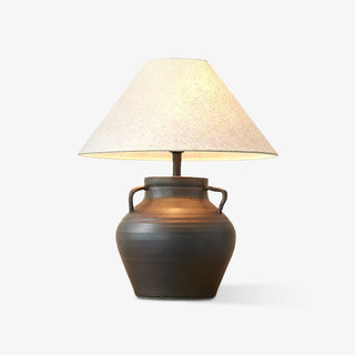 Amfora Lampe de Table en Tissu Rustique