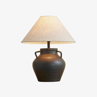 Amfora Lampe de Table en Tissu Rustique