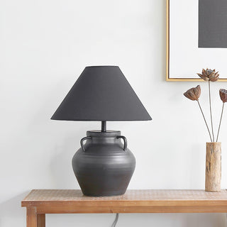 Amfora Lampe de Table en Tissu Rustique