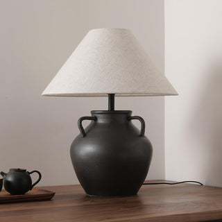 Amfora Lampe de Table en Tissu Rustique