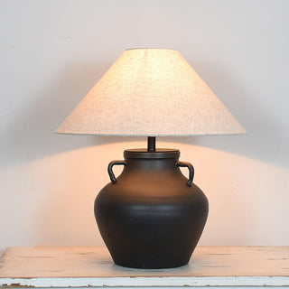 Amfora Lampe de Table en Tissu Rustique