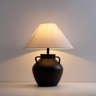 Amfora Lampe de Table en Tissu Rustique