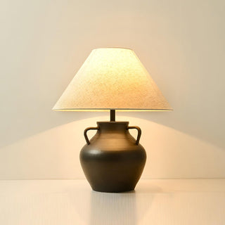 Amfora Lampe de Table en Tissu Rustique