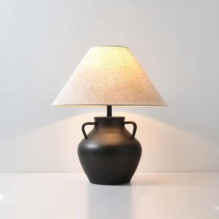 Amfora Lampe de Table en Tissu Rustique