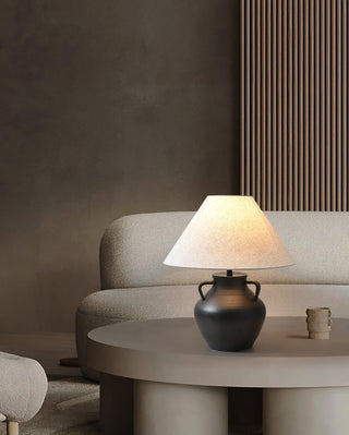 Amfora Lampe de Table en Tissu Rustique