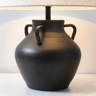 Amfora Lampe de Table en Tissu Rustique