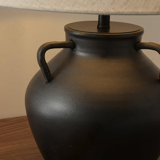 Amfora Lampe de Table en Tissu Rustique