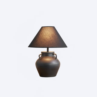 Amfora Lampe de Table en Tissu Rustique