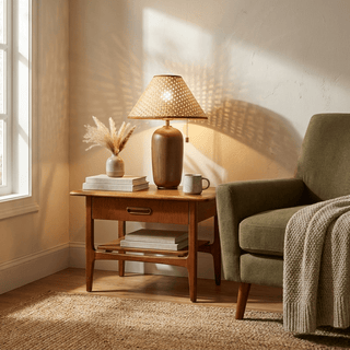 Olera Wood Table Lamp-Neutral Decor