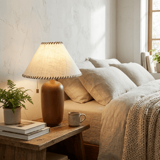 Olera Wood Table Lamp-Neutral Decor