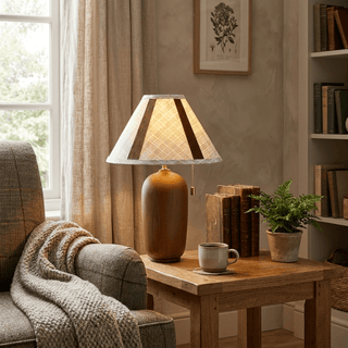 Olera Wood Table Lamp-Neutral Decor