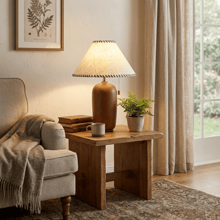 Olera Wood Table Lamp-Neutral Decor