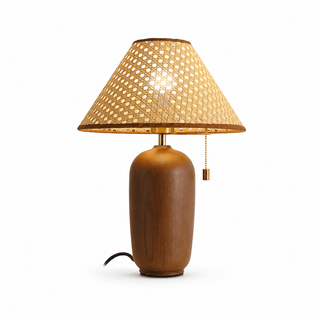 Olera Wood Table Lamp-Neutral Decor