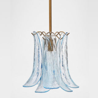 Olive Petal Glass Pendant Lamp-Neutral Decor