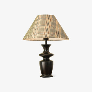 Herita Lampe de Table Bois Et Tissu