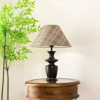 Herita Lampe de Table Bois Et Tissu