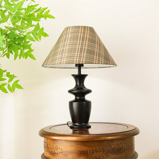 Herita Lampe de Table Bois Et Tissu