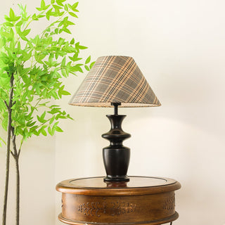 Herita Lampe de Table Bois Et Tissu
