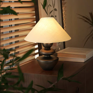 Joanne Lampe de Table en Bois Vintage