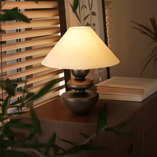 Joanne Lampe de Table en Bois Vintage