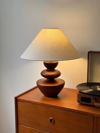 Joanne Lampe de Table en Bois Vintage