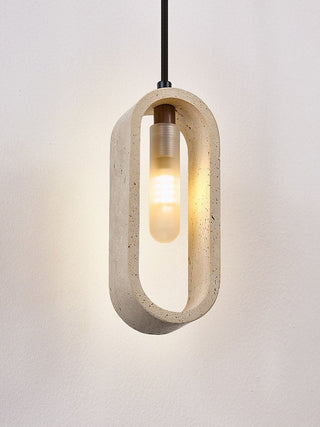 Onda Travertine Pendant Light-Neutral Decor