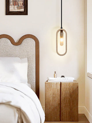 Onda Travertine Pendant Light-Neutral Decor