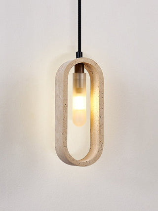 Onda Travertine Pendant Light-Neutral Decor