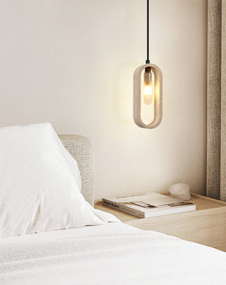 Onda Travertine Pendant Light-Neutral Decor