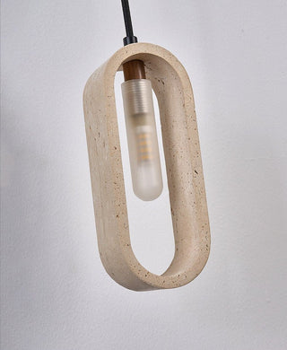 Onda Travertine Pendant Light-Neutral Decor