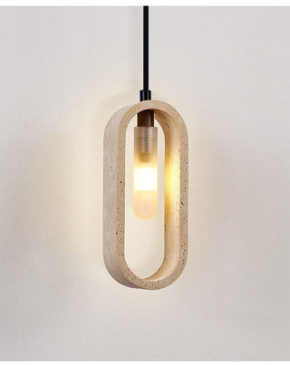 Onda Travertine Pendant Light-Neutral Decor