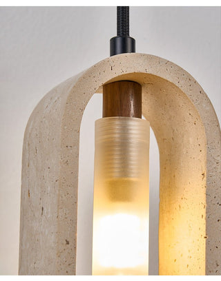 Onda Travertine Pendant Light-Neutral Decor