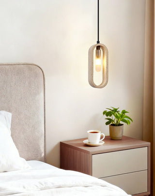 Onda Travertine Pendant Light-Neutral Decor