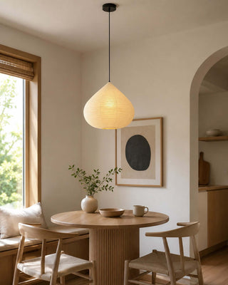 Onion Shape Paper Pendant Light-Neutral Decor