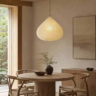 Onion Shape Paper Pendant Light-Neutral Decor