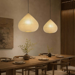 Onion Shape Paper Pendant Light-Neutral Decor