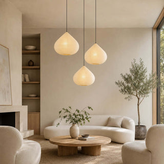 Onion Shape Paper Pendant Light-Neutral Decor