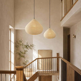 Onion Shape Paper Pendant Light-Neutral Decor