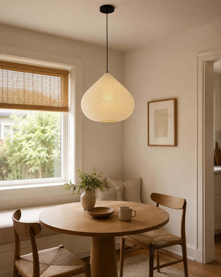 Onion Shape Paper Pendant Light-Neutral Decor