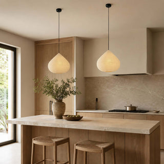 Onion Shape Paper Pendant Light-Neutral Decor
