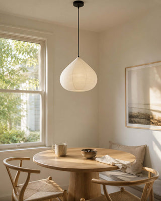 Onion Shape Paper Pendant Light-Neutral Decor