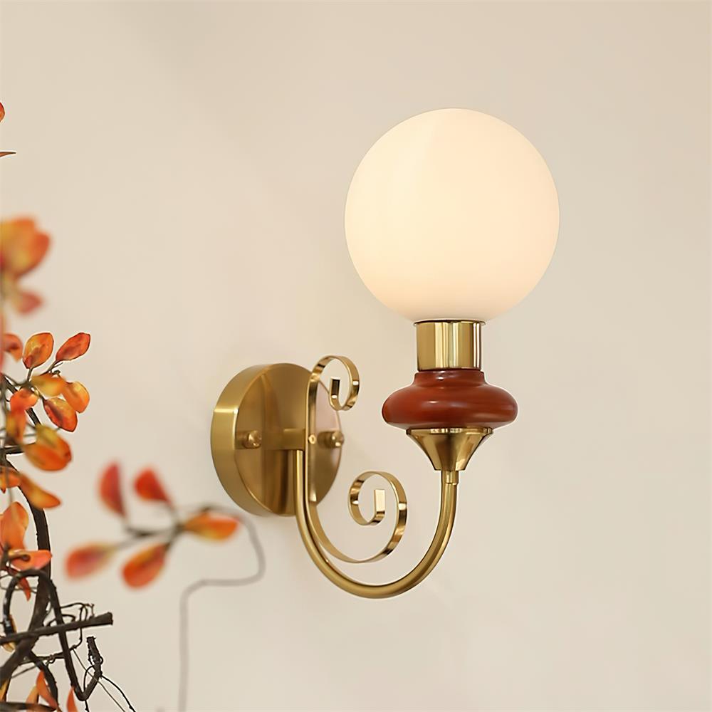 Velin Brass Wall Lamp-Neutral Decor