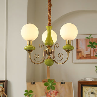 Evsolia Lustre en Verre Onyx Nordique Haut de Gamme